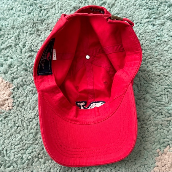 Vineyard Vines Hat Cap Baseball Adjustable Red Whale Navy Blue USA Patriotic - Picture 2 of 6